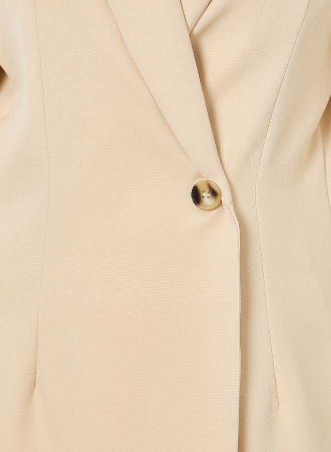 Styli Women Beige Blazer and Wide Leg Pants Co-Ords - Image 3